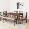 Cappuccino 6 Seater Dining Table In Wenge Color
