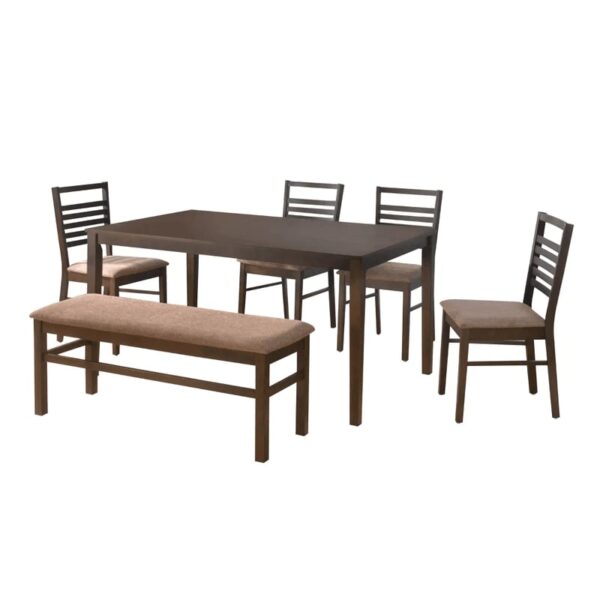Cappuccino 6 Seater Dining Table In Wenge Color