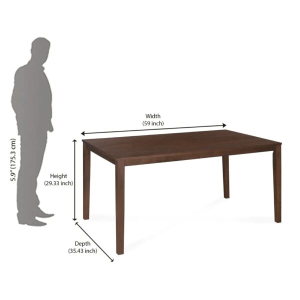 Cappuccino 6 Seater Dining Table In Wenge Color