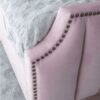 Urban Upholstered Bed With Storage In Pink Suede