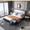 Bobran Upholstered Luxury Bed With Hydraulic Storage In Leatherette