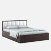 Art Living Upholstered Bed With Storage In Brown Finish
