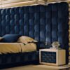 Scotland Luxury Upholstered Bed With Side Tables In Suede