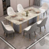 Volvo Luxury 6 Seater Dining Table In Golden Stainless Steel