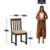 Tipsy 6 Seater Dining Table In Wenge Color (Sheesham Wood)