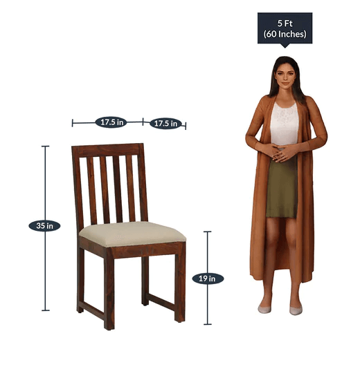 Tipsy 6 Seater Dining Table In Wenge Color (Sheesham Wood)