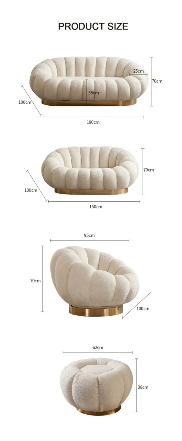 Premium Modern Suede Sofa Set