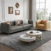 Flex Luxury Straight Line Sofa Set In Leatherette