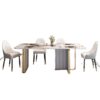 Volvo Luxury 6 Seater Dining Table In Golden Stainless Steel