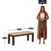 Tipsy 6 Seater Dining Table In Wenge Color (Sheesham Wood)