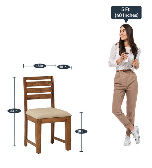 Topline 4 Seater Dining Table In Natural Color